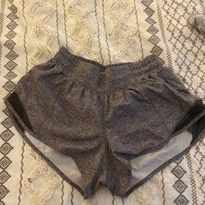 Lulu lemon grey hotty hot shorts- very good condition no flaws